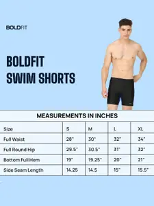 BOLDFIT Men Mid-Rise Elasticity Swim Shorts