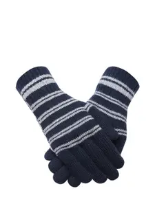 LOOM LEGACY Men Patterned Winter Acrylic Woollen Gloves