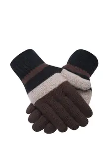 LOOM LEGACY Men Colourblocked Winter Acrylic Hand Gloves