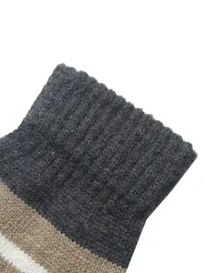 LOOM LEGACY Men Stripes Acrylic Woolen Hand Gloves