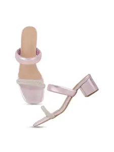 SCENTRA Embellished Block Heels