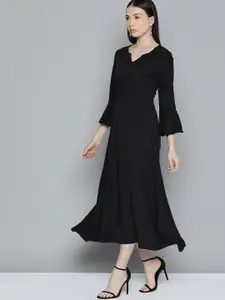 Chemistry Bell Sleeve Fit & Flare Midi Dress