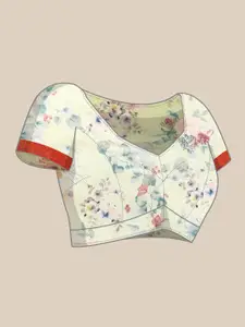 Silk Land Floral Banarasi Art Silk Digital Print Saree