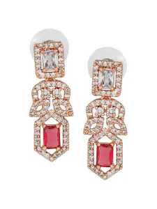 Estele Rose Gold-Plated Geometric Drop Earrings