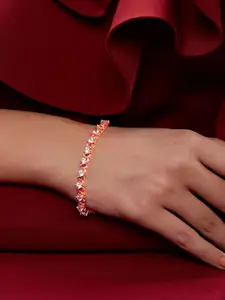 MINUTIAE Rose Gold-Plated Crystals Link Bracelet