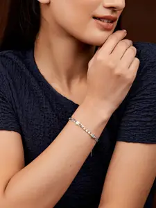 MINUTIAE Brass Silver-Plated Link Bracelet