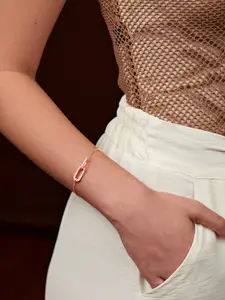 MINUTIAE Brass Rose Gold-Plated Link Bracelet