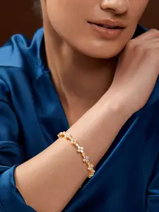 MINUTIAE Gold-Plated Crystals Link Bracelet