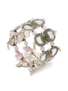 Sangria Silver-Plated Oxidised Bracelet