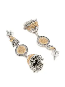 Sangria Oxidised Contemporary Jhumkas