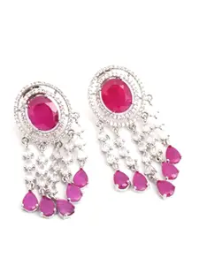 Mirana Rhodium-Plated Contemporary Studs Earrings