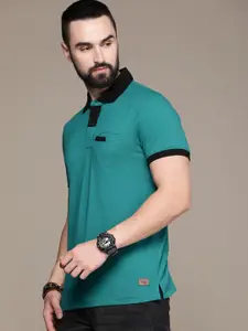 The Roadster Life Co. Men Solid Polo Collar T-shirt