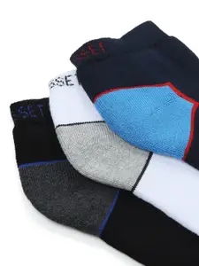 CRUSSET Men Pack Of 9 Patterned Assorted Ankle-length Socks