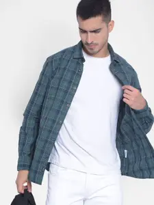 Crimsoune Club Slim Fit Tartan Checked Casual Shirt