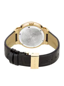 Versace Women Embellished Dial & Leather Straps Analogue Watch VE3F00222