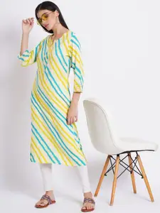 SUTI Leheriya Printed Straight Kurta