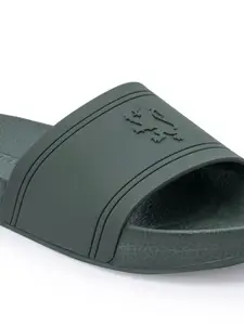 Red Tape Men Brand Logo Textured Rubber Sliders