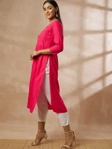 all about you Embellished Straight Kurta