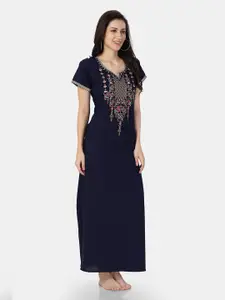 Be You Floral Embroidered Maxi Nightdress