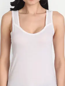 Aimly Pack Of 3 Scoop Neck Shoulder Straps Longline Cotton Camisoles