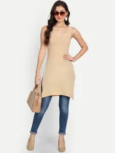 Aimly Scoop Neck Shoulder Straps Cotton Longline Camisole