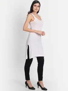 Aimly Scoop Neck Shoulder Straps Cotton Longline Camisole