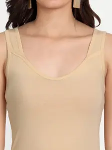 Aimly Pack Of 3 Scoop Neck Shoulder Straps Longline Cotton Camisoles