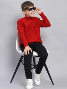 Monte Carlo Cable Knit Turtle Neck Pure Cotton Long Sleeves Pullover