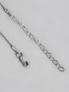 Zavya Women Rhodium-Plated CZ Studded Sterling Silver Necklace with Earrings