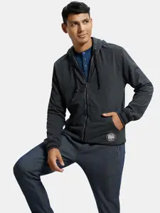 Jockey Combed Cotton French Terry Hoodie Jacket with Ribbed Cuffs-UM05