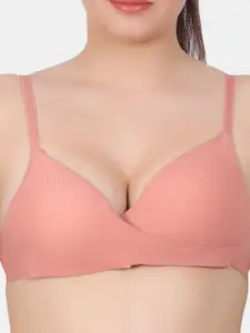 Amour Secret Black & Grey Bra Full Coverage Lightly Padded