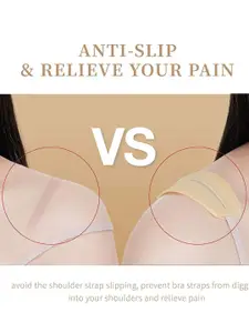 PLUMBURY Set of 3 Silicone Bra Strap Cushion Non-slip Shoulder Pads