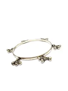 Arte Jewels 925 Oxidised Silver Bangle with Ghungroo