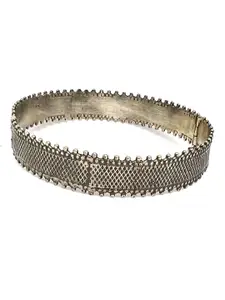 Arte Jewels 925 Oxidised Silver Bangle