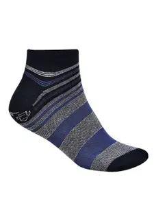 Dollar Socks Men Pack Of 5 Assorted Striped Cotton Ankle-Length Socks