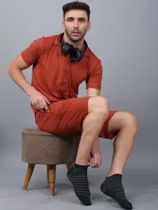 Dollar Socks Men Pack Of 5 Assorted Ankle-Length Socks