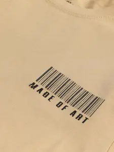 Snitch Cream-Coloured Round Neck Cotton Casual T-shirt