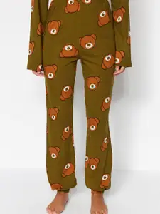 Trendyol Conversational Printed Cotton Night suit