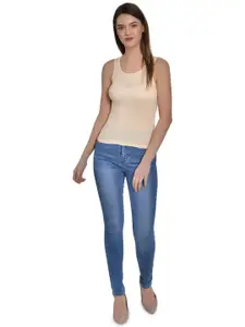 Aimly Pack Of 2 Round Neck Cotton T-Back Camisoles