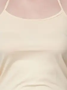 Aimly Pack Of 2 Cotton Halter-Neck Camisoles