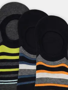 Ajile by Pantaloons Men Pack Of 3 Striped No-Show Socks