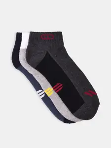 Ajile by Pantaloons Men Pack Of 3 Colourblocked Ankle-length Socks