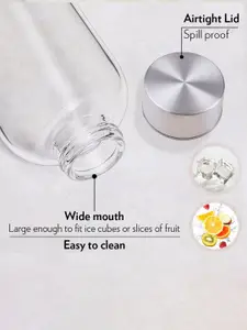 BOROSIL Roma Transparent Borosilicate Glass Bottle 1L