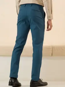 Andamen Men Ultra Slim Fit Mid-Rise Easy Wash Corduroy Cotton Chinos Trousers