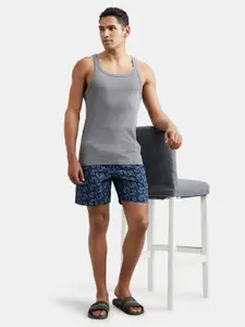 Jockey Combed Mercerized Cotton Woven Boxer Shorts with Side Pocket-US57