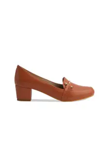 ERIDANI Riley Closed Toe Embellished Block Pumps