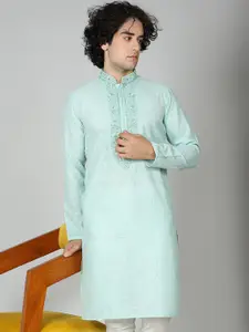 MAAHI FABS Floral Yoke Design Thread Work Cotton Brasso Kurta