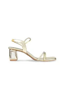 Rocia Embellished Block Heels With Backstrap