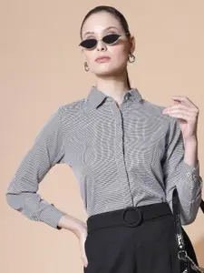 DressBerry Micro Checked Slim Fit Formal Shirt