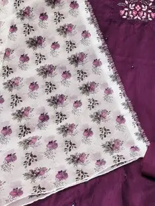 KALINI Floral Embroidered Unstitched Dress Material